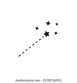 Magic wand icon Thin line art collection