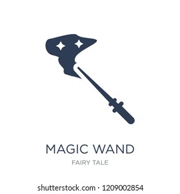 Magic wand icon. Trendy flat vector Magic wand icon on white background from Fairy Tale collection, vector illustration can be use for web and mobile, eps10