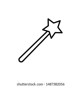 magic wand icon trendy flat design