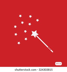 Magic wand icon vector