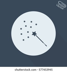 Magic wand icon vector