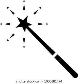 Magic Wand Icon Vector Art Illustration