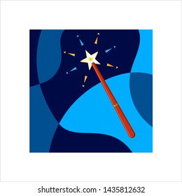 Magic Wand Icon Vector Art Illustration