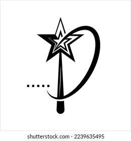 Magic Wand Icon Vector Art Illustration