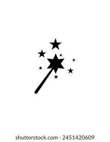 Icono de varita mágica, Vector mejor ícono plano.