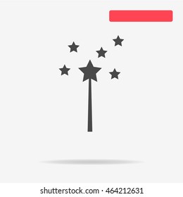 Magic wand icon.  Vector concept illustration for design.