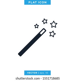 Magic Wand Icon Vector Design Template