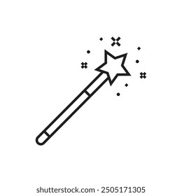 Magic Wand Icon Vector Design.