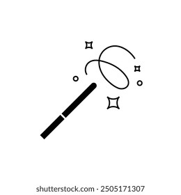 Magic Wand Icon Vector Design.