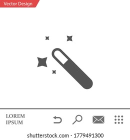 Magic wand icon. Vector illustration EPS 10.