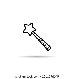 ilustración de vector de icono de varita mágica