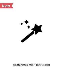 icono de varita mágica. Ilustración del vector EPS 10.
