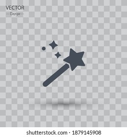 magic wand icon. Vector illustration EPS 10.