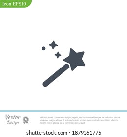 magic wand icon. Vector illustration EPS 10.
