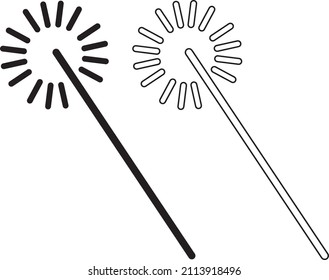 Magic wand icon vector illustration on white background..eps