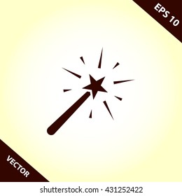 magic wand icon. magic wand vector illustration
