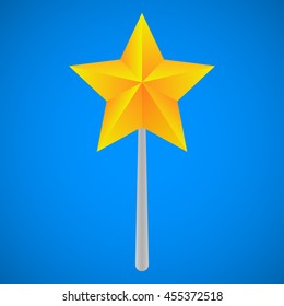 Magic wand icon. Vector illustration