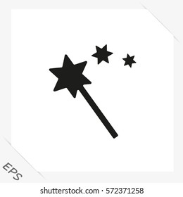 Magic wand icon, vector illustration