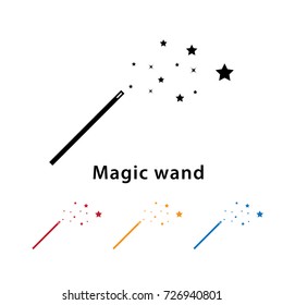 Magic wand icon vector illustration.