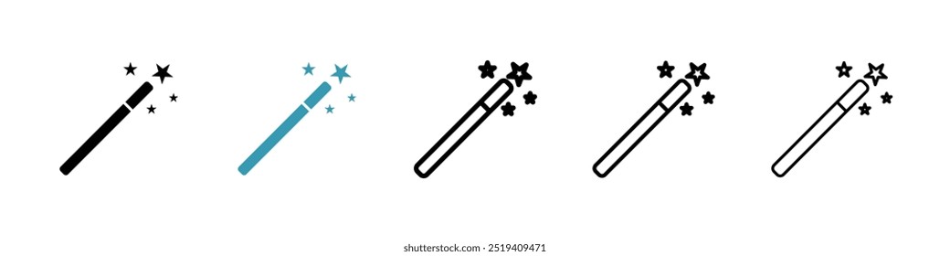 Magic wand icon vector icon set. EPS 10