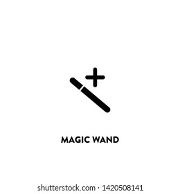 magic wand icon vector. magic wand sign on white background. magic wand icon for web and app