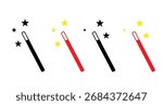 Magic wand icon vector symbol eps10.