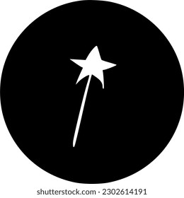 ilustración de símbolo de vector de icono de varita mágica