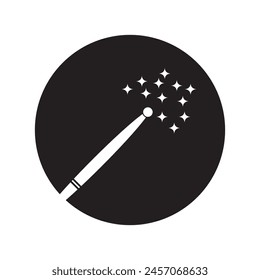 Magic wand icon vector symbol design