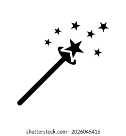Magic wand icon vector in trendy flat style