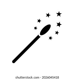 Magic wand icon vector in trendy flat style