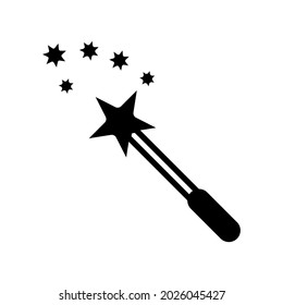 Vector de icono de varita mágica en estilo plano de moda