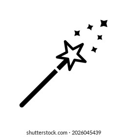 Magic wand icon vector in trendy flat style