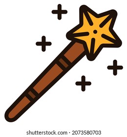 magic wand icon for website, application, printing, document, poster design, etc.