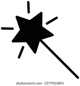 Magic wand icon with white background vector stock illustration