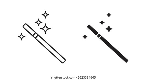 Magic wand icons on white background for web