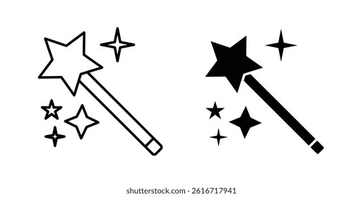Magic wand icons set for website design