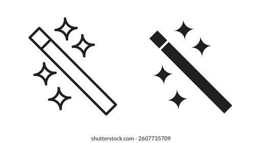 Magic wand icons vectors graphic designs