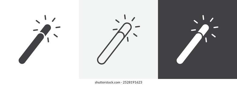 Magic wand icon.Trendy modern flat linear vector illustration on white background.