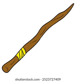 magic wand illustration hand drawn isolated vector