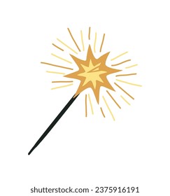 magic wand illustration isolated design