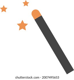 Magic wand, illustration, vector on a white background.