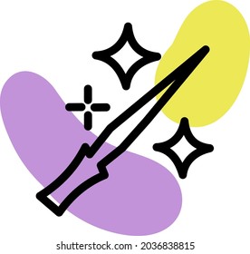 Magic wand, illustration, vector, on a white background.