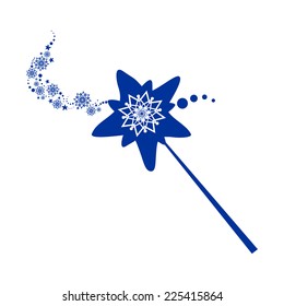 Magic wand isolated on White background. Vector illustration 