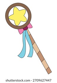 A magic wand isolated on a white background