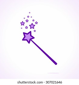 Magic wand isolated on White background