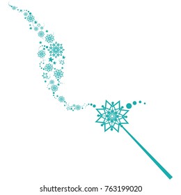 Magic wand isolated on White background. Vector illustration