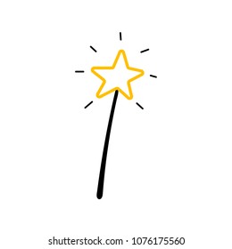 Magic wand isolated vector illustration 