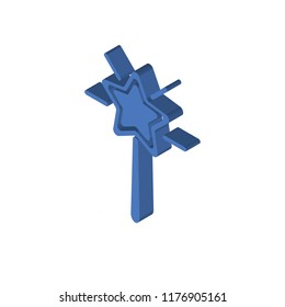 Magic wand isometric left top view 3D icon