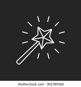 Magic Wand Line Icon