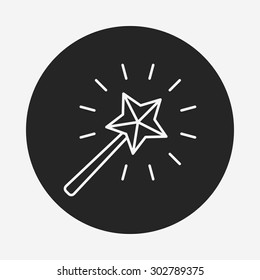 magic wand line icon